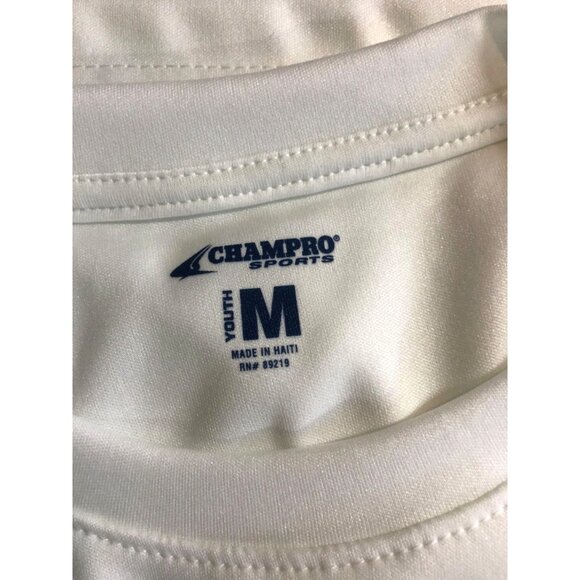 Champro Sports Dri-Gear Youth Medium White Short Sleeve Shirt - Picture 6 of 7